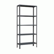 PROREGAL Étagère de vie LIVING KOALA METAL avec 5 étagères | HxLxP 180x80x30cm | Charge du compartiment 150kg | Anthracite/Anthracite - gris méta PROREGAL Étagère de vie LIVING KOALA METAL avec 5 étagères | HxLxP 180x80x30cm | Charge du compartiment 150kg | Anthracite/Anthracite - gris méta