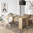 SKRAUT HOME - TABLE CONSOLE EXTENSIBLE, CONSOLE MEUBLE, 180X90X77CM, POUR 8 PERSONNES, TABLE à MANGER, CHêNE