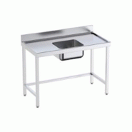 Table inox de préparation avec bords anti-ruissellement, bac au centre P 700 mm | Distform - QCCRS7-bac Au centre longueur 2000 mm - QCCRS720 Table inox de préparation avec bords anti-ruissellement, bac au centre P 700 mm | Distform - QCCRS7-bac Au centre longueur 2000 mm - QCCRS720