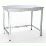 Table inox de travail dessous ouvert démontable profondeur 600mm lo... - P7333.0008