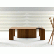 Table de réunion Lithos moderne en bois mélaminé - personnalisable - 3 dimensions - garantie 3 ans