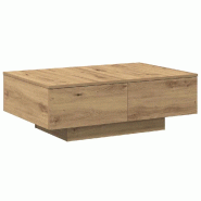 VidaXL Table basse chêne artisanal 90x60x31 cm bois d'ingénierie Modèle Étoile - 856571