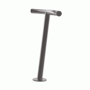 Assis-debout en T - acier - compatible abris fumeur - 270mm longueur - 800mm hauteur d'assise - 500mm largeur d'assise - 12 kg_0