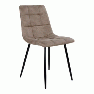 Chaise de repas middelfart microfibre - marron clair