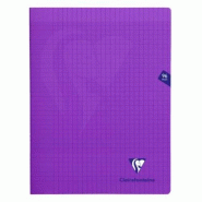 Clairefontaine Lot de 10 Cahier Mimesys 24x32, 96p./48 feuilles 90 g/m² piquées, coloris violet, Séyès - 3329683733614