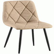 Décoshop26 - Chaise de salle à manger x1 confort et élégance intemporelle en velours taupe et métal 10_0007153 - métal 3000265966902