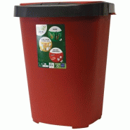 EDA Poubelle City push 40 L rouge rubis - 035-1235676