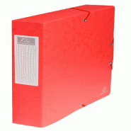 Exacompta - Réf. 50405E - 8 boites de classement Exabox Dos 40mm Carte lustrée - A4 - Rouge - rouge 50405E_0