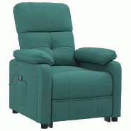 Fauteuil inclinable électrique Vert foncé Tissu Modèle Mermelia - 8720286549957