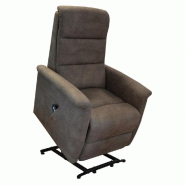 FAUTEUIL RELAX RELEVEUR ÉLECTRIQUE PERSAN MICROFIBRE BRUN TAUPÉ