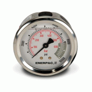 G2537SR, Manomètre, 63 mm Face, Montage arrière, Bain de glycérine, 700 bar pression maximale