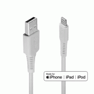 LINDY 0.5m USB to Lightning Cable white Charge and sync