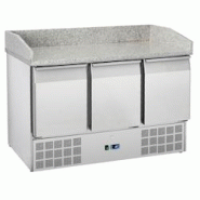 Meuble préparation pizzas 3 portes - 1400x700x880 mm - 435 W 230/1V - 76A39MRC Eurast - gris inox 76A39MRC Meuble préparation pizzas 3 portes - 1400x700x880 mm - 435 W 230/1V - 76A39MRC Eurast - gris inox 76A39MRC