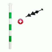 Poteau PVC Vert/Blanc avec pointe - 2002318 Poteau PVC Vert/Blanc avec pointe - 2002318