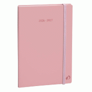 Quo Vadis - Agenda 16 mois - 2026-2027 - Plan Week - Multilingue - Pastel - Rose clair - septembre à décembre - 16x24 cm - rose papier 161036Q