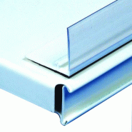 Rail large adhésif ou magnétique avec butée intégrée - Longueurs 1000 et 1330 mm - Hauteurs 30, 60 et 80 mm - Boîte de 50 ou 80 unités_0