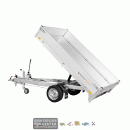 Remorque Benne SARIS - 256x150 cm - PTAC 1500 kg - 1 Essieu - Freinée - HK132614-18PF30 Basic