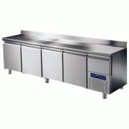 Table réfrigérée inox 4 portes gn 1/1 avec dosseret température -2/... - PBNA0207