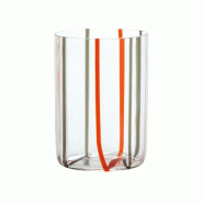 Verre Tirache Zafferano En Verre Borosilicaté Bicolore Rouge-Gris, Boîte De 6 Pièces - jaune tr00111