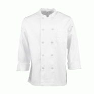 Veste de cuisine mixte Le Mans Chef Works blanche M - M blanc A371-M