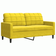 VidaXL Canapé à 2 places Jaune 140 cm Velours Modèle Serlissex - 4007630