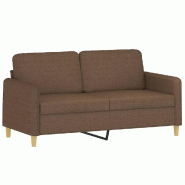 VidaXL Canapé à 2 places Marron 140 cm Tissu Modèle Arvanel - 359481