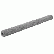 Vidaxl grillage pour volière acier galvanisé 25x1,5 m argenté 143325