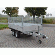Benne DEBON - PW1.2 ECO - PTAC 2000Kg - 2 essieux freinés - 300 x 160 x H30 cm - Référence MP 255 133 1350 1