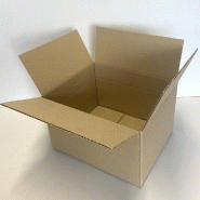 Caisse expédition simple cannelure hauteur variable 25x20x15/10cm - par 20