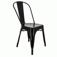 Chaise restaurant métal Chicago - NOIR Chaise restaurant métal Chicago - NOIR