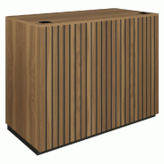 Comptoir Vertigo T03 avec tiroir MDF noir et olivier 120x60x93cm