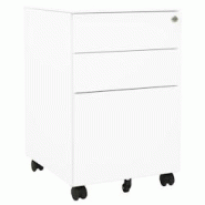 Décoshop26 - Caissons à tiroirs meuble de bureau sur roulettes 3 tiroirs 39 x 45 x 60 cm en acier blanc DEC024571 - blanc 3000254779254 Décoshop26 - Caissons à tiroirs meuble de bureau sur roulettes 3 tiroirs 39 x 45 x 60 cm en acier blanc DEC024571 - blanc 3000254779254