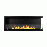 Divina Fire Cheminée d'angle intégrée au bioéthanol, bio-cheminée d'angle 120x45 SUTRI 120 DX - noir 8055829981049