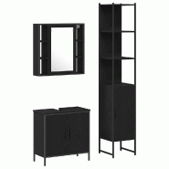 Helloshop26 - Ensemble de meubles de salle de bain moderne 33 x 33 x 185,5 cm rangement efficace style contemporain en bois 02_0055926 - 3000239266311_0