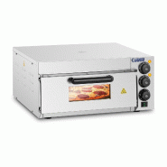 Helloshop26 - Four à pizza - 1 chambre de cuisson - 2000 W Acier inoxydable Base en pierre 14_0001734 - inox 3000189468988
