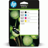 Hp 937 Cartouche Encre Authentique Pack De 4 Noir, Cyan, Magenta, Jaune - 6C400NE Hp 937 Cartouche Encre Authentique Pack De 4 Noir, Cyan, Magenta, Jaune - 6C400NE
