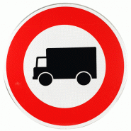 Panneau d'interdiction B8 - Accès interdit aux véhicules de transport de marchandises - WP Signalisation Panneau d'interdiction B8 - Accès interdit aux véhicules de transport de marchandises - WP Signalisation