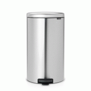 Poubelle à pédale icon 30 l Matt Steel Code G -  3000 cl Argent Rond Métal Brabantia - argenté inox 55111822