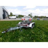 Remorque de distribution de carburant avec pompe électrique 50L/min