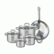 Set de 1 Poêle de cuisson 32 cm et 4 faitouts 14, 16, 20 et 26 cm Elo Profi Citrin - gris Acier inoxydable 18/10 3176239950137 Set de 1 Poêle de cuisson 32 cm et 4 faitouts 14, 16, 20 et 26 cm Elo Profi Citrin - gris Acier inoxydable 18/10 3176239950137