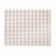 Set de table intissé effet tissu Vichy taupe 30x40cm - par 800