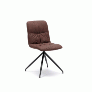 Stones Chaise En Tissu Microfibre Effet Velours Marron 43X38Xh. 86,5 Cm 2 Pièces - noir 8033959251843