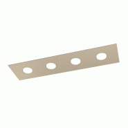 Top light Plafonnier rectangulaire Toplight Area 4 lumières avec culot GX53, structure couleur sable, design moderne 80x20x3cm - beige 8056039149656