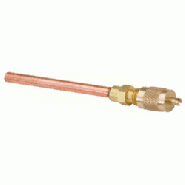Vanne d'accès Schrader 1/4" - embout-bouchon sur tube 1/4" - 100 mm - Lot de 5