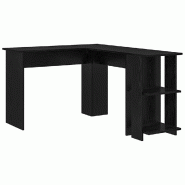 VidaXL Bureau d'angle Chêne noir 140 x 113,5 x 75 cm Bois d'ingénierie Modèle Solaris Ligne - 869555