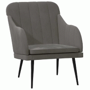 VidaXL Fauteuil Gris foncé 63x76x80 cm Velours Modèle Orion Atelier - 351455