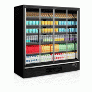 Vitrine noire réfrigérée 3m1 positive pour supermarché 4 portes -1 ... - PGALAXY+ GP20FGD BLACK