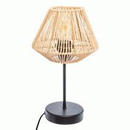 WellHome - Lampe Jily en corde naturelle de 34 cm - multi-matériau WH14057