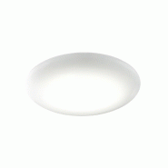 Zafferano Applique/Plafonnier Mentos Ø 450 X 103 Mm. Détecteur 28 W Led 22/27/30/40 K - Ip20 - Blanc, Verre Blanc - blanc LD881101