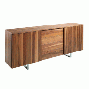 AC ANGEL CERDA Angel Cerdá Buffet noyer et acier chromé 3056C 210 x 42 x 90 - marron Bois massif 8435631003335 AC ANGEL CERDA Angel Cerdá Buffet noyer et acier chromé 3056C 210 x 42 x 90 - marron Bois massif 8435631003335